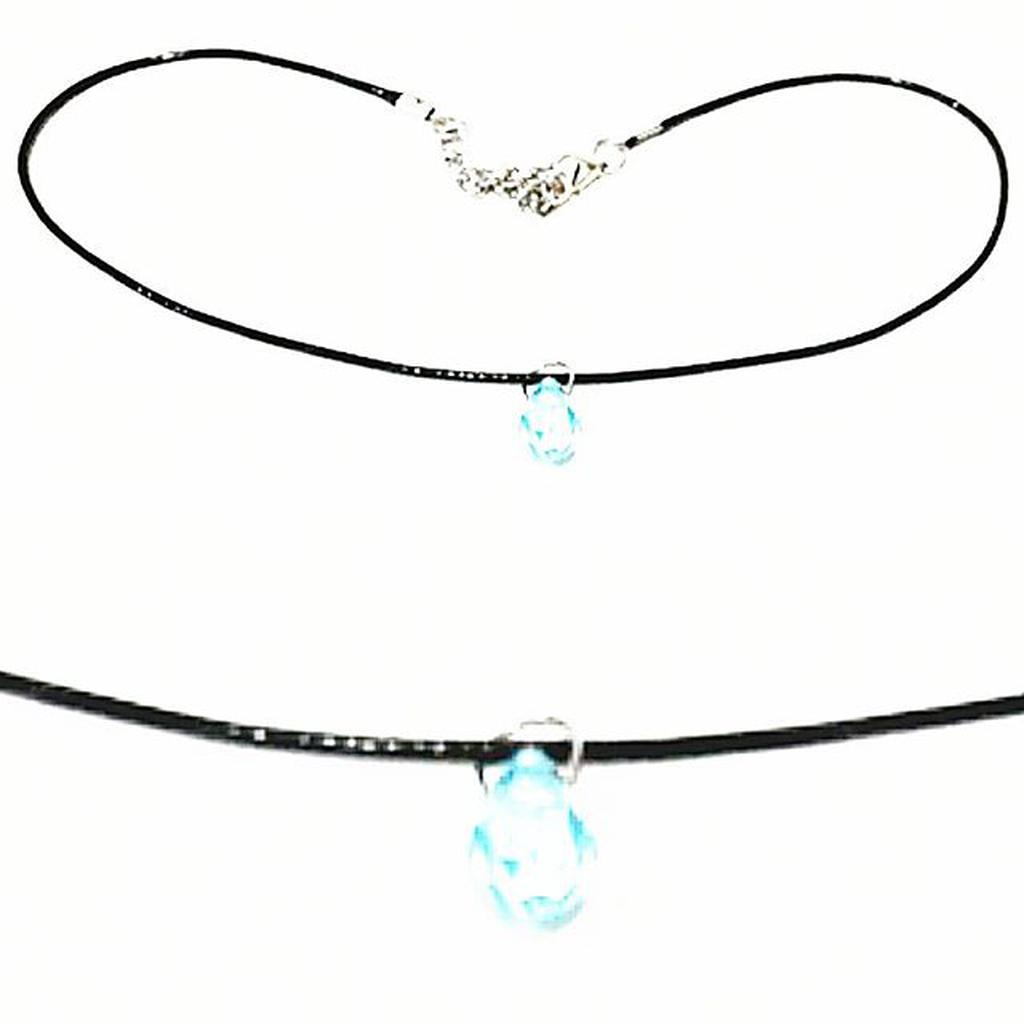 Baby Choker Necklace Blue Crystal | Kalung Handmade