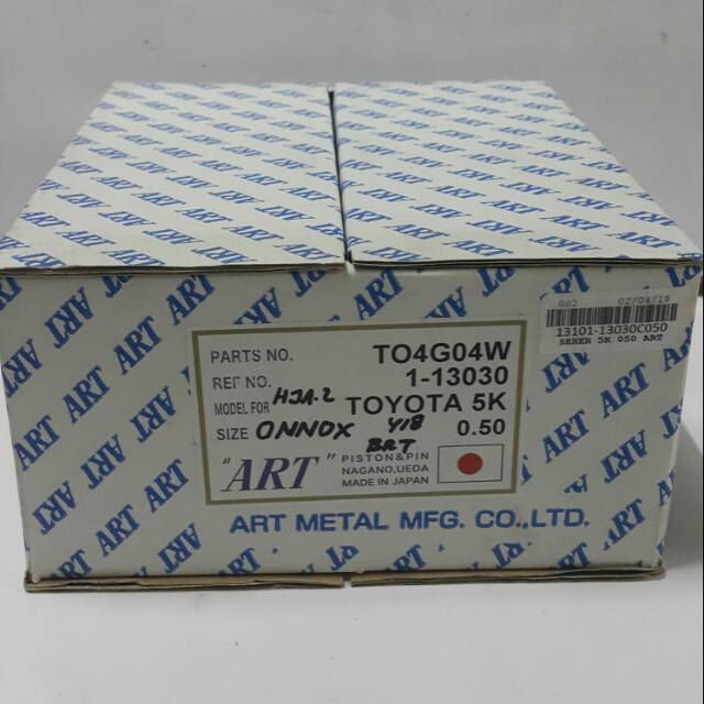 Piston / Seker Kijang 5K merk ART oversize 0.50