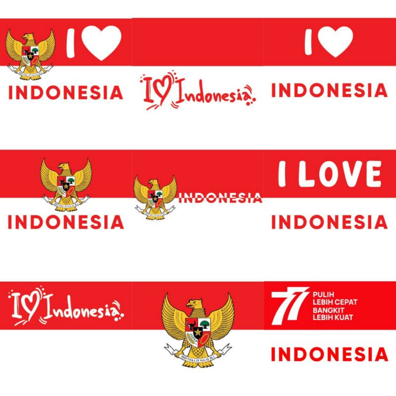 10 pcs Stiker pipi merah putih 4x2.5 sudah potong