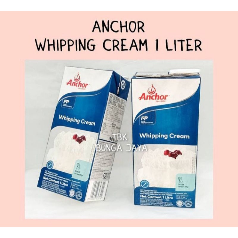 

Anchor whipping cream ( 1liter ) (chat dulu utk ketersediaan barang nya) exp :02/2025