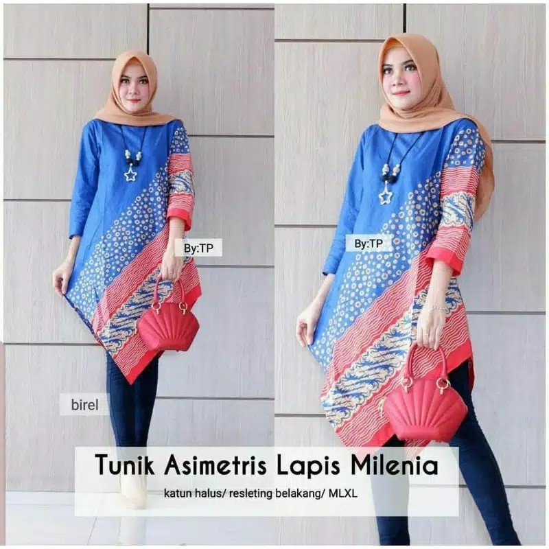 Batik Tunik Shibori Jumputan Terbaru Size S-3l / Hrb026 Yelbor