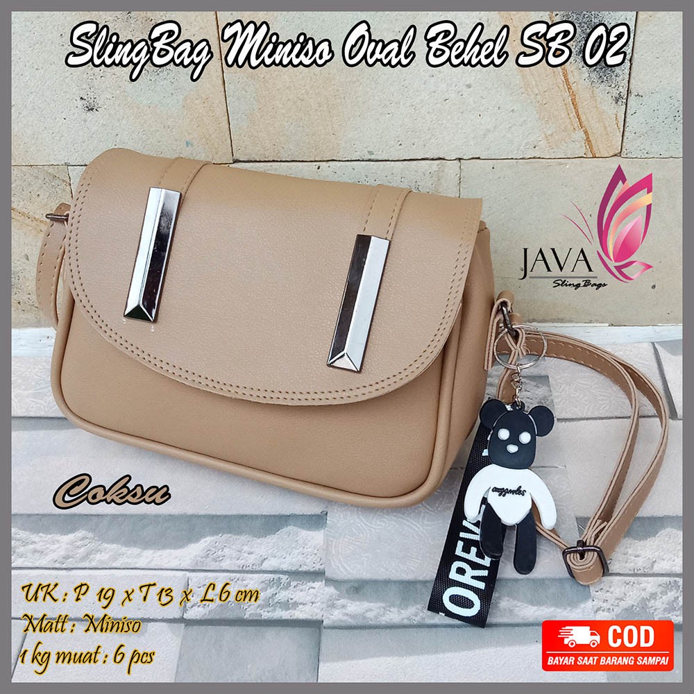 Tas selempang wanita Minixo Double Plat Nekel SB 02 Tas wanita ootd