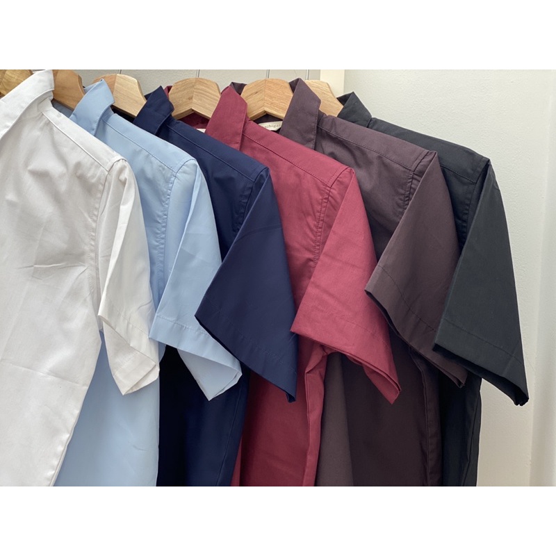 READYBASIC - KEMEJA BASIC LENGAN PENDEK BAHAN KATUN POLOS