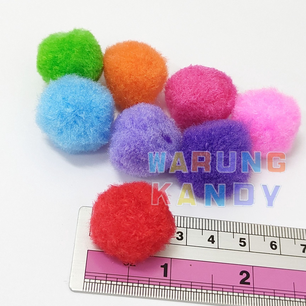 Pompom Polos 25mm Campur Warna