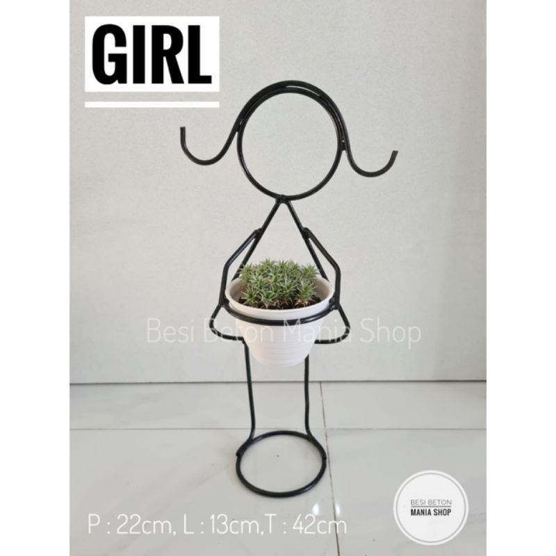 STANDING POT / STANDING POT BESI / RAK KAKTUS / RAK POT BESI / POT BESI / HIASAN DINDING BESI