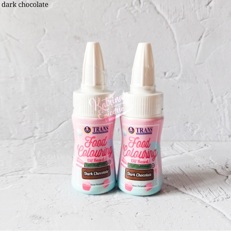 

Trans Food Coloring Oil Based Dark Chocolate 50 Gram Pewarna Makanan Coklat