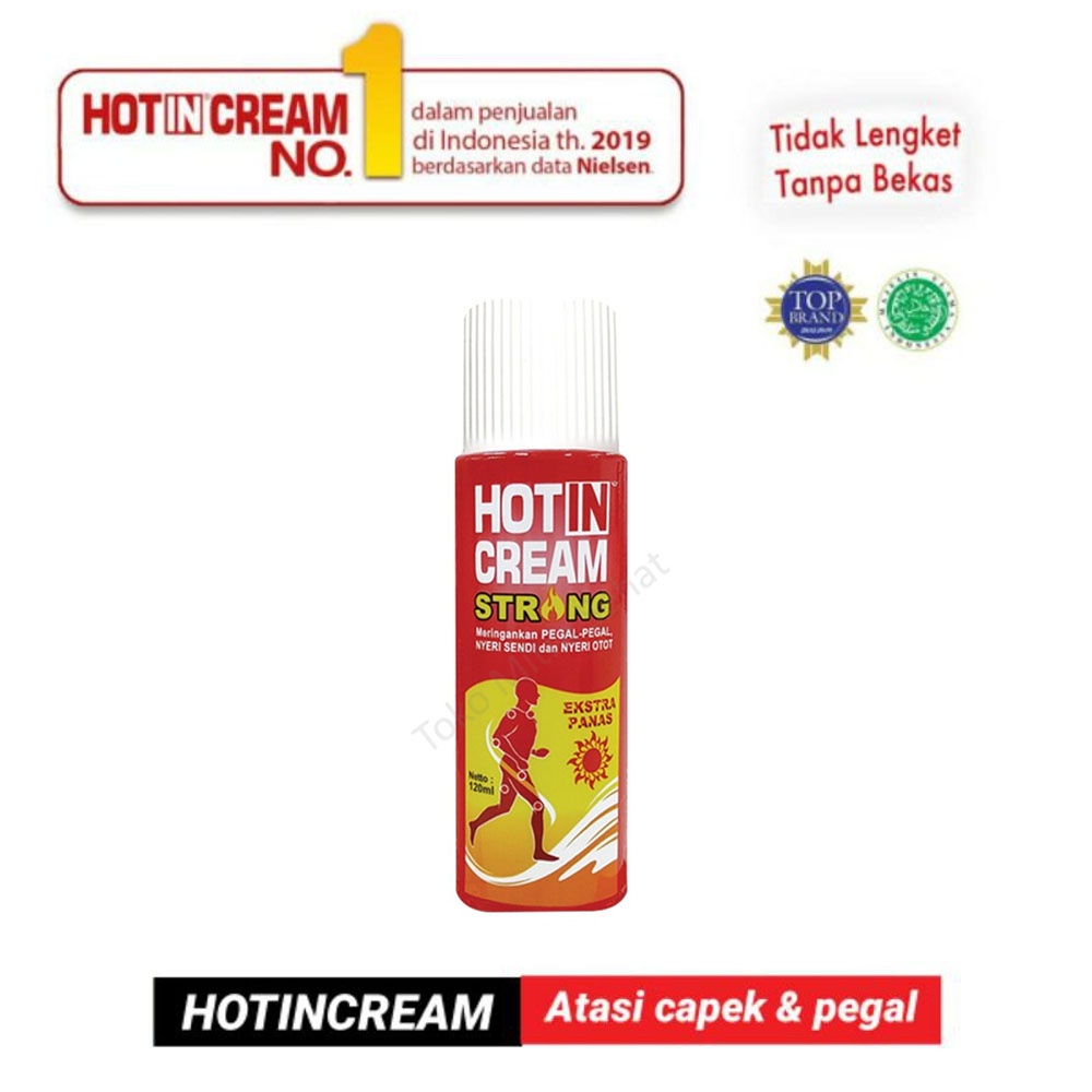 Bisa COD Hot In Cream Strong Kemasan Botol 60 ml &amp; 120 ml - Hotin Cream Strong - Hotin Krim Urut - Krim Pegal