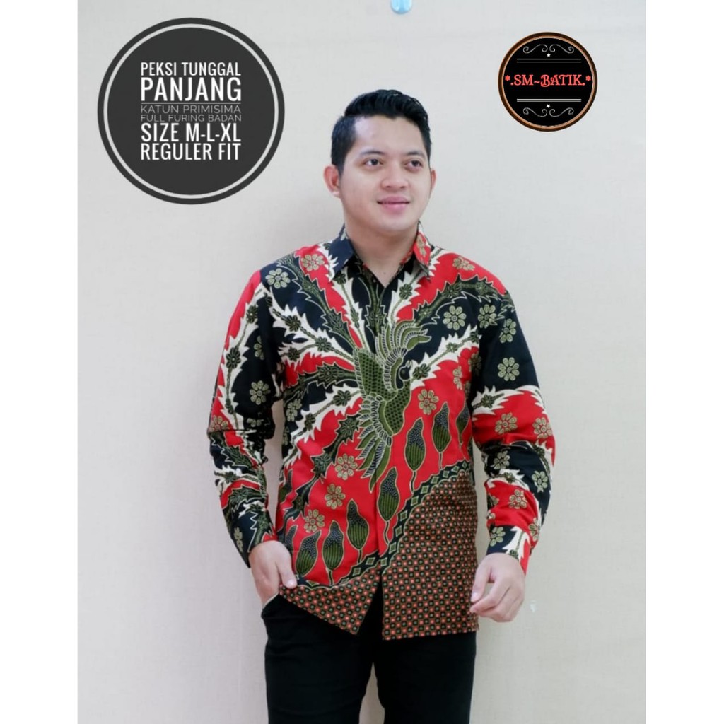 PEKSI TUNGGAL Kemeja Batik Pria Lengan Panjang | Hem Batik Pria FULL FURING SM BATIK