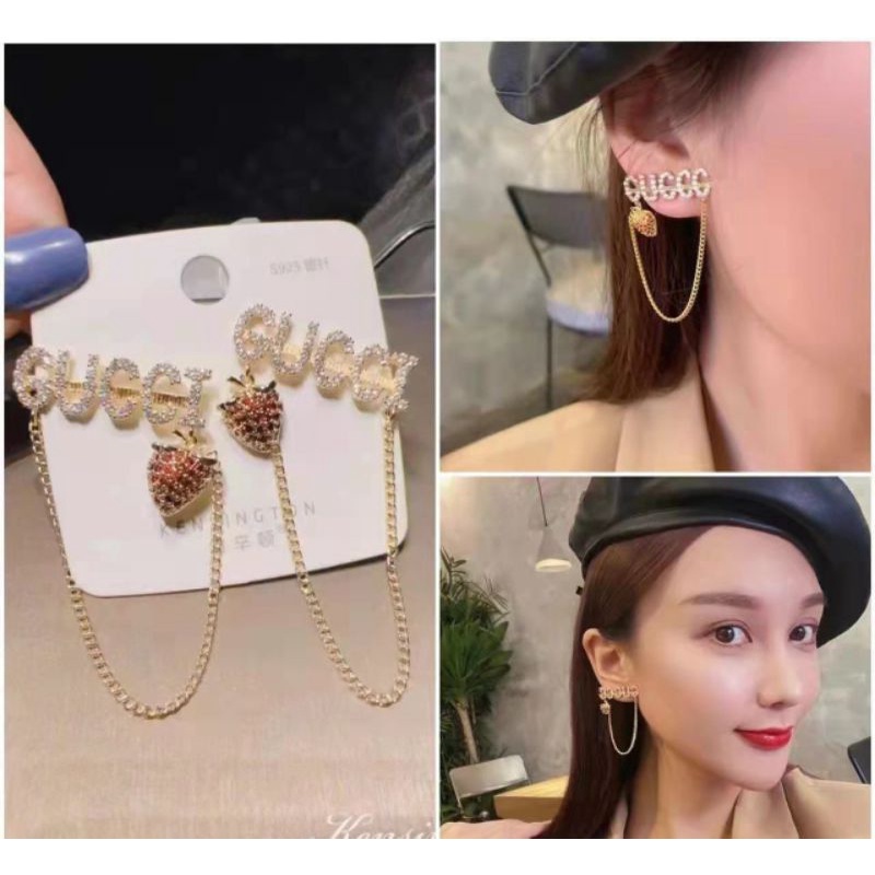 Anting Silver925 perak Premium Quality platgold Anti Karat Anti Alergi Earring a601