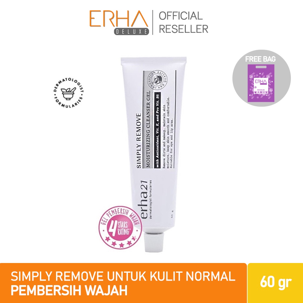 ERHA Pembersih Wajah dan Make Up - Simply Remove Moisturizing Cleanser Gel