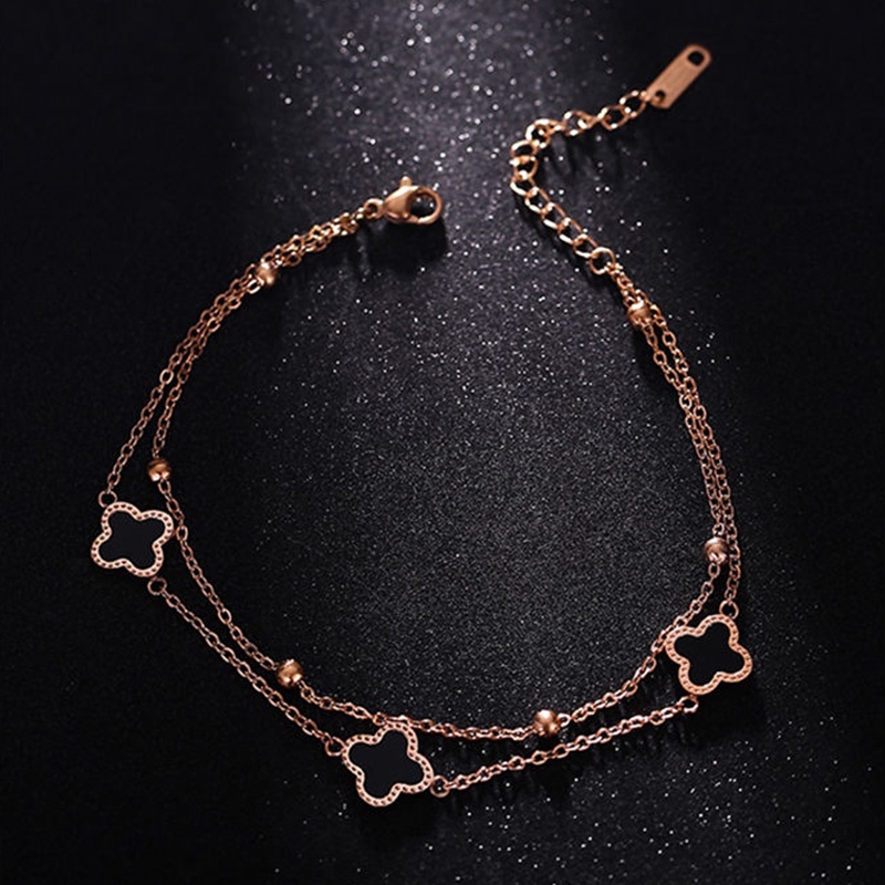 Korean Tianium Steel Anklet  Simple Elegant Jewelry for Women Does Not Fade or Rust