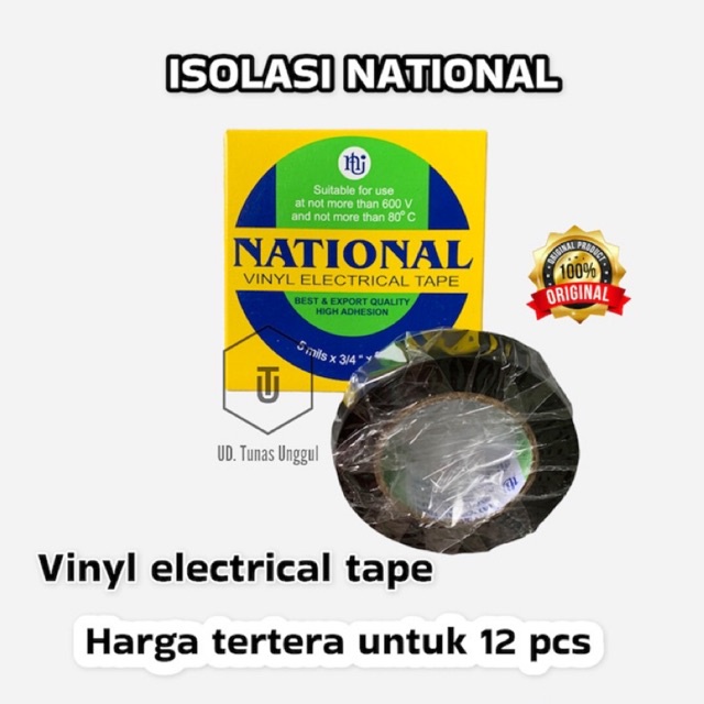 

ISOLASI LISTRIK INTERNATIONAL/VINYL ELECTRICAL TAPE/ISOLASI LISTRIK HITAM