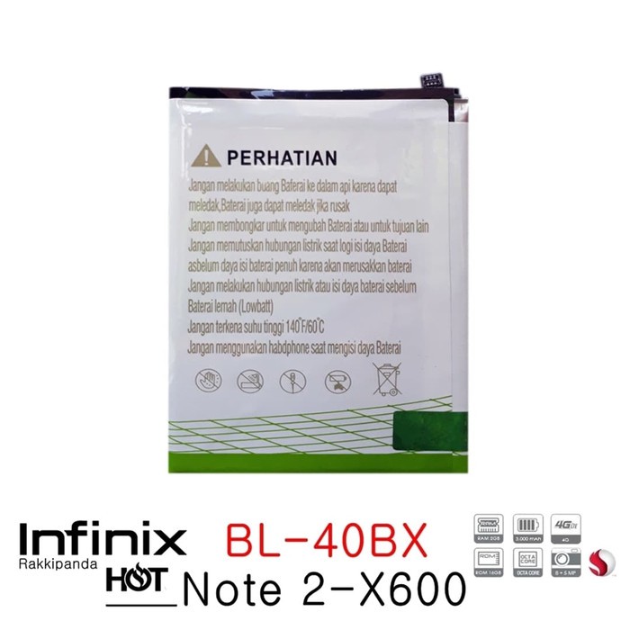 Baterai Infinix Hot Note 2 X600 BL-40BX RAKKIPANDA