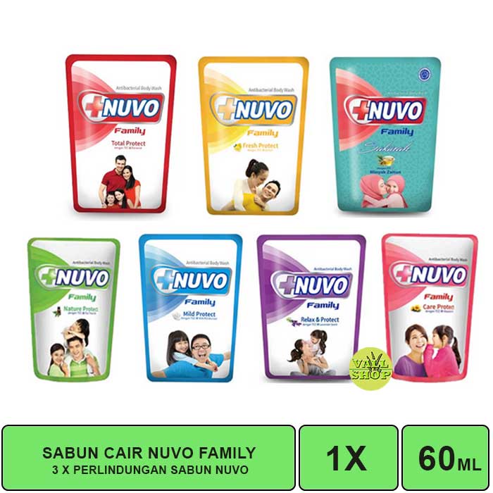 NUVO LIQUID BODY WASH SABUN MANDI CAIR 60ML