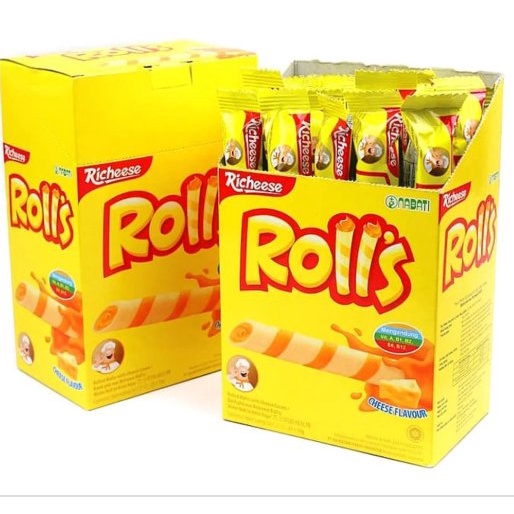 BOX - Richeese Rolls 8g isi 20pcs