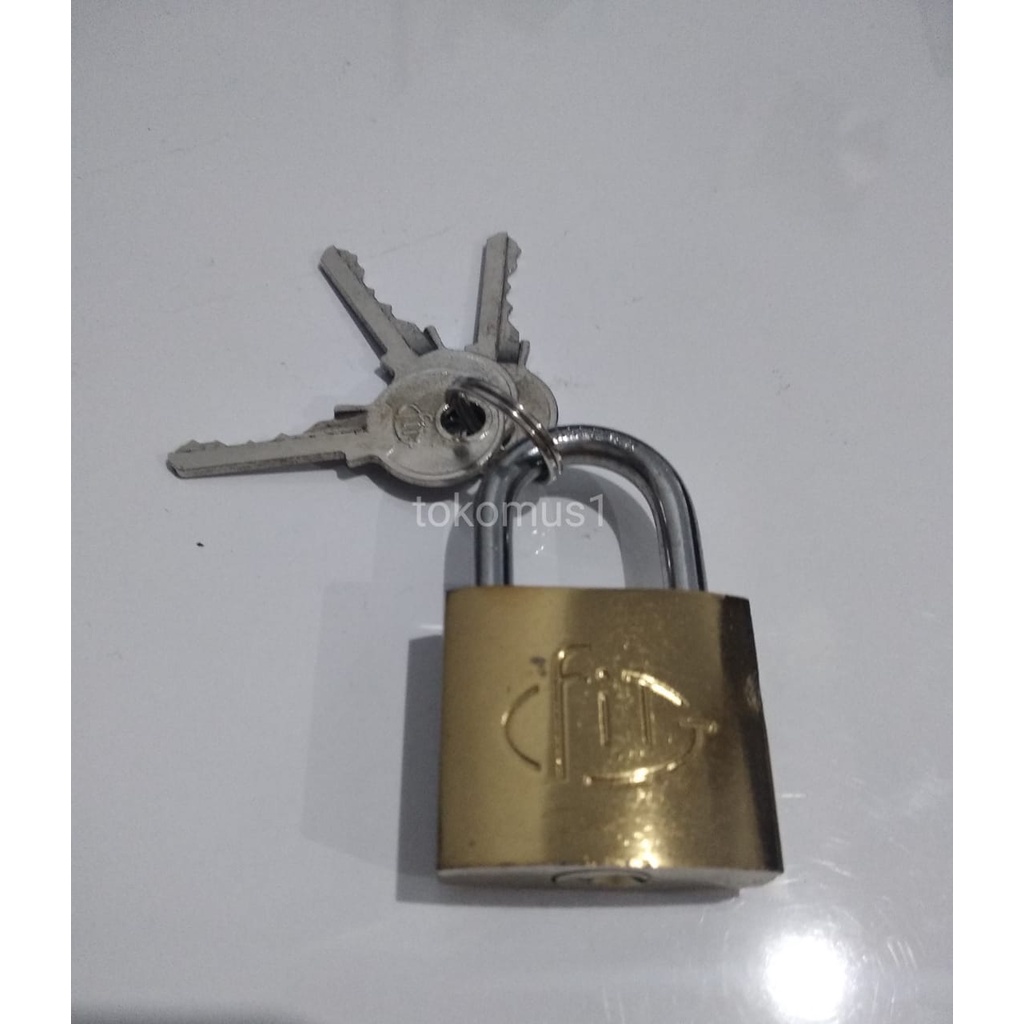 Gembok Kuningan mm / Padlock / Gembok Pagar / Gembok Motor / Gembok Rumah-Fit