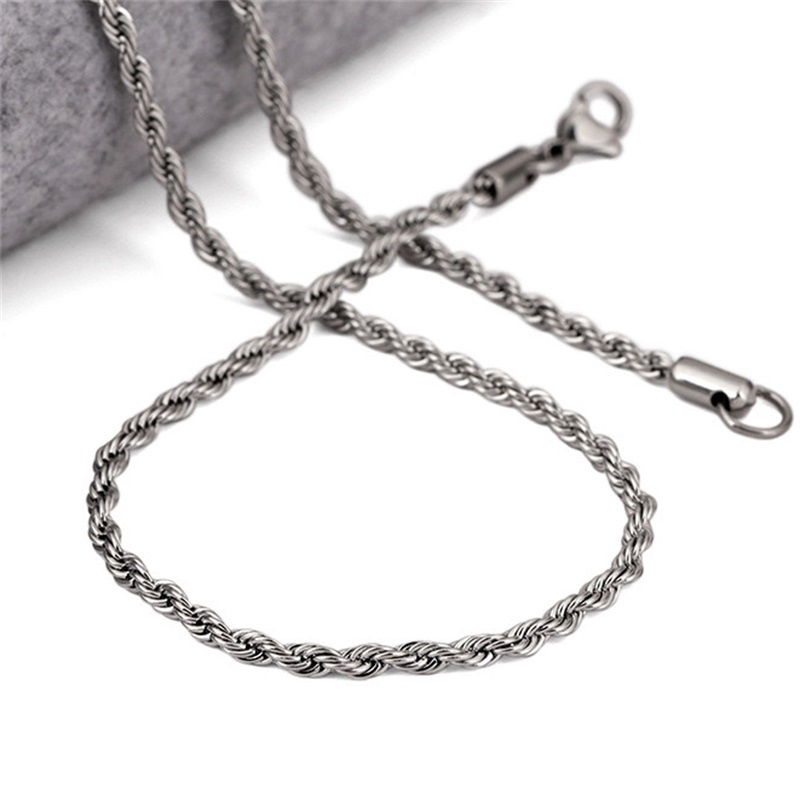 Niuniu Kalung Rantai Bahan Stainless Steel Gaya Hip Hop