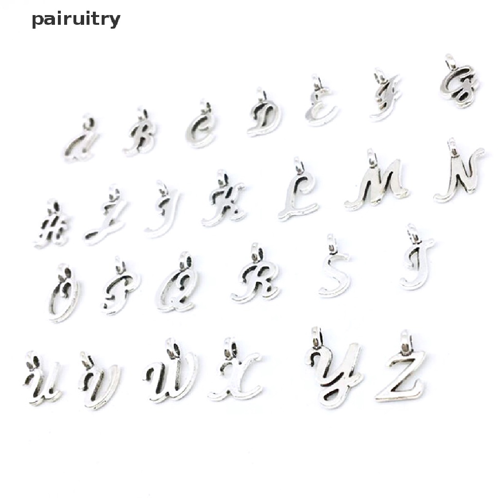 Prt 26Pcs Liontin 26 Huruf Alfabet Inggris Handmade DIY Untuk Kerajinan Tangan PRT