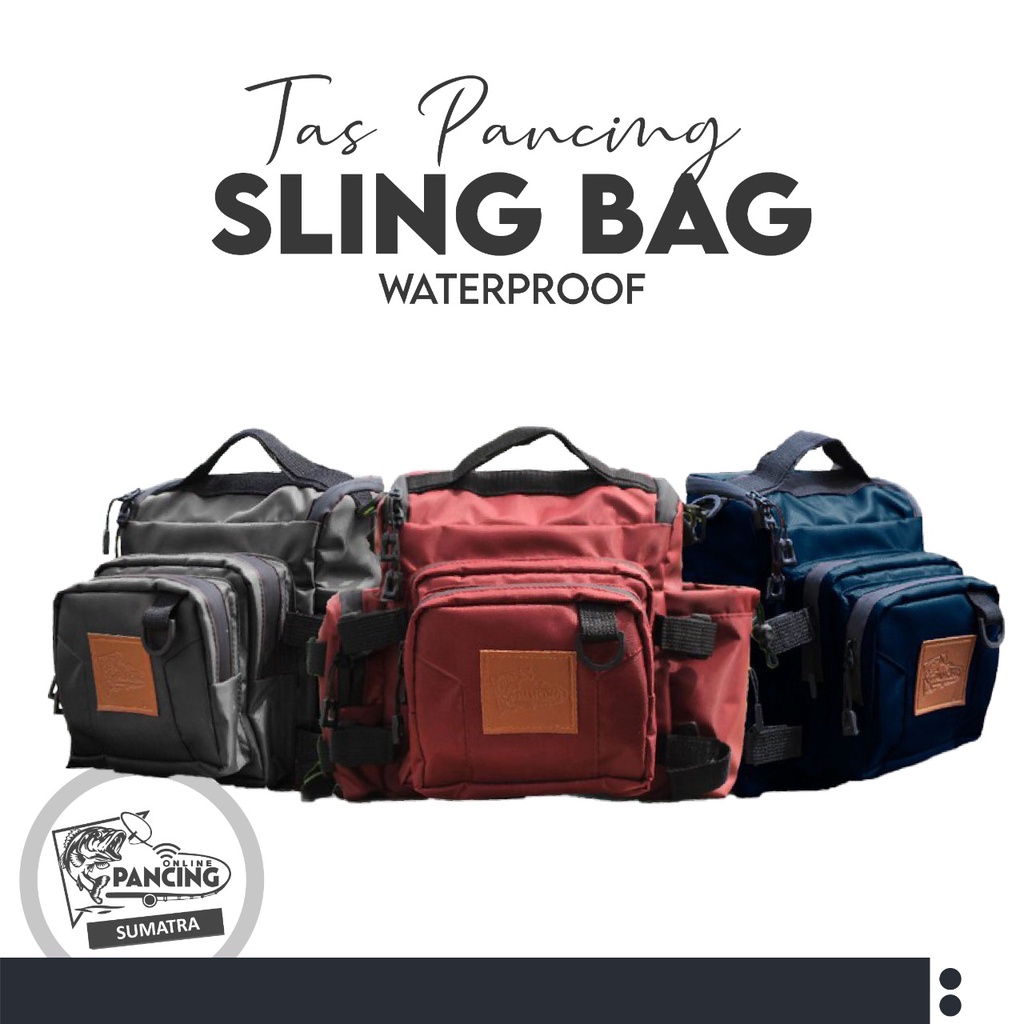 Tas Joran Casting SLINGBAG fishing Bag Waterproof