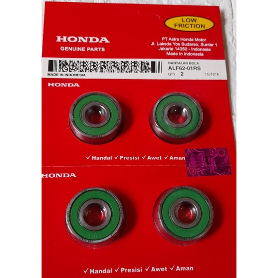 laher bering roda depan kharisma/beat / vario/ supra125..6201 skf honda..4pc