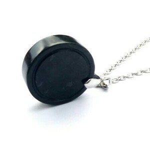 Size 30mm Kalung Liontin Natural Black Jadw Aceh Terapi