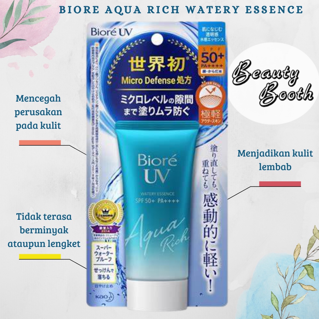 BIORE UV Aqua Rich Watery Essence Spf 50 / NEW / ORIGINAL / BIORE SunScreen