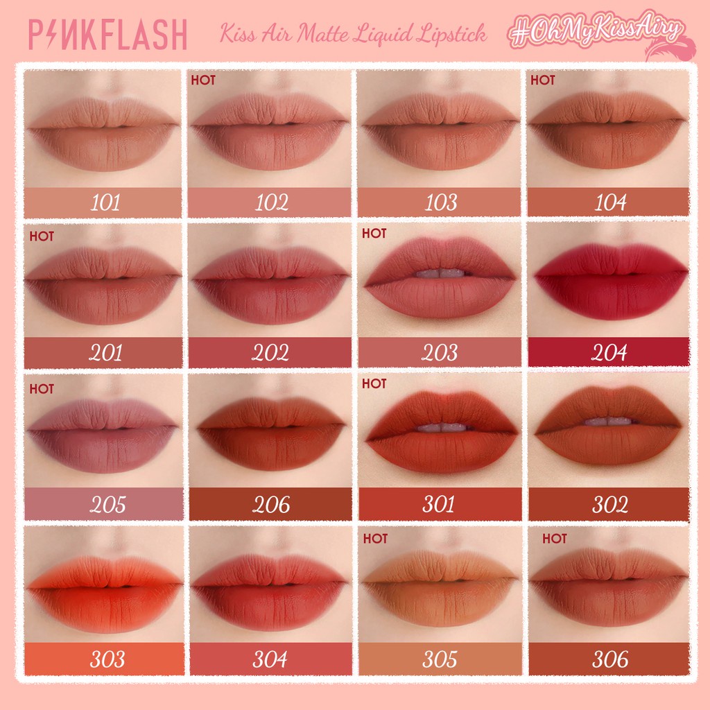 PINKFLASH OhMyKissAiry Kiss Air Soft and Comfortable Long-lasting Matte Liquid Lipstick #202