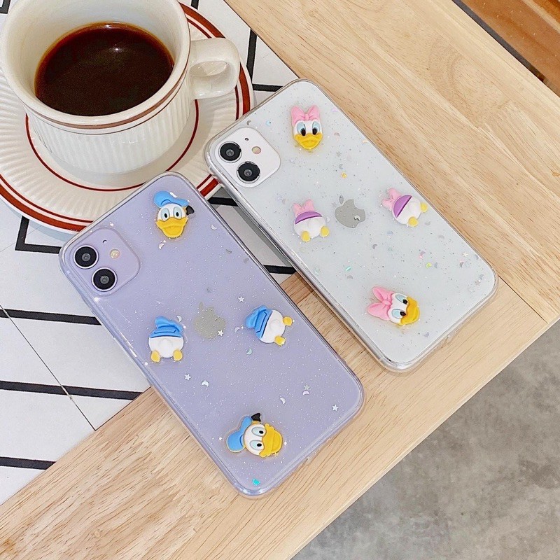 Donald Duck Daisy Glitter Case Xiaomi 11 Redmi 9T 9a 9c 10T Poco F1 F2 X3 M3 Samsung note 5 7 8 9 10