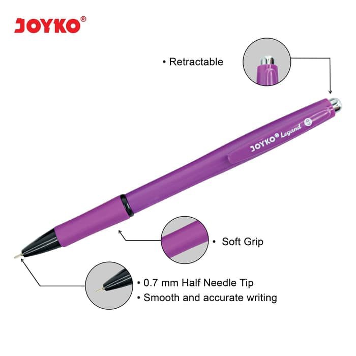 

JUAL BALL PEN / PULPEN / PENA JOYKO BP-192 / LEGAND / 0.7 MM / 1 BOX 12 PCS