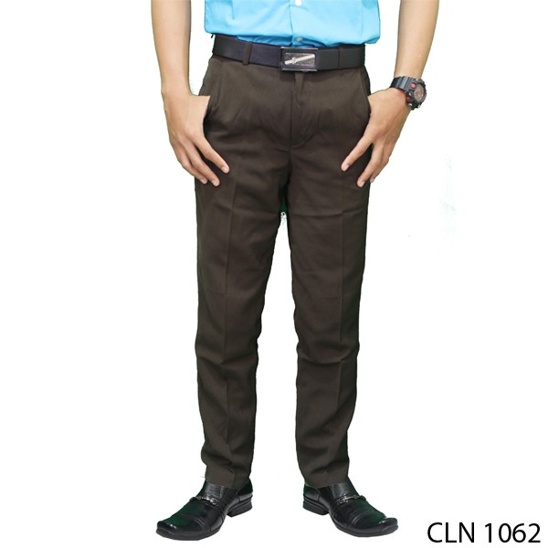 Celana Formal Reguler Pria Katun Coklat – CLN 1062