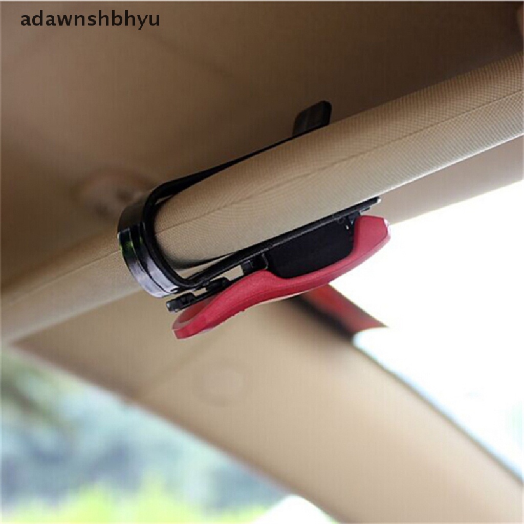 [adawnshbhyu] 1x Fashion Mobil Kendaraan Sun Visor Sunglasses Kacamata Mata Kartu Pen Holder Klip Mobil