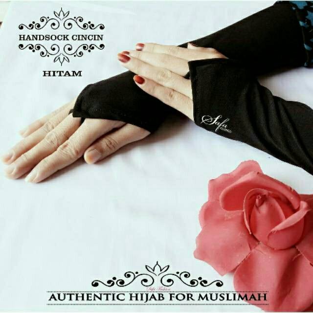 Handsock Fringles Cincin Polos Spandex Baloon/Handsok Fingerless Muslimah /Hansock Syar/Syar'i/Syari