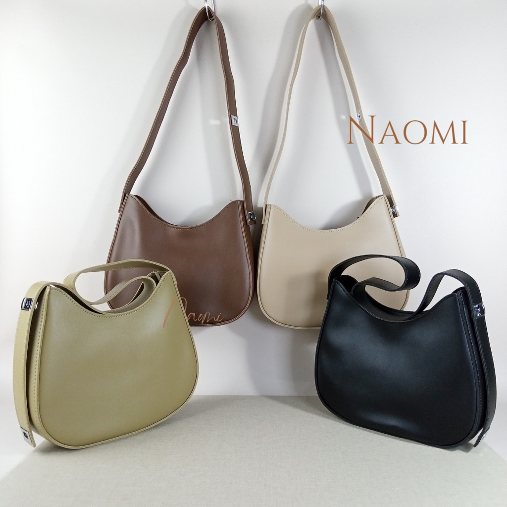 NAOMI - Rachel Shoulder Bag Wanita Import Kulit Sintetis - tas Premium - Sling bag - long strap Handbag - Daily Harian Kekinian Terbaru Simple Elegant Lembut Wanita Dewasa