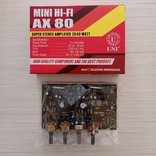 KIT AX 80 STEREO TDA-2005 AMPLIFIER 2X40 Watt  HEATSINK