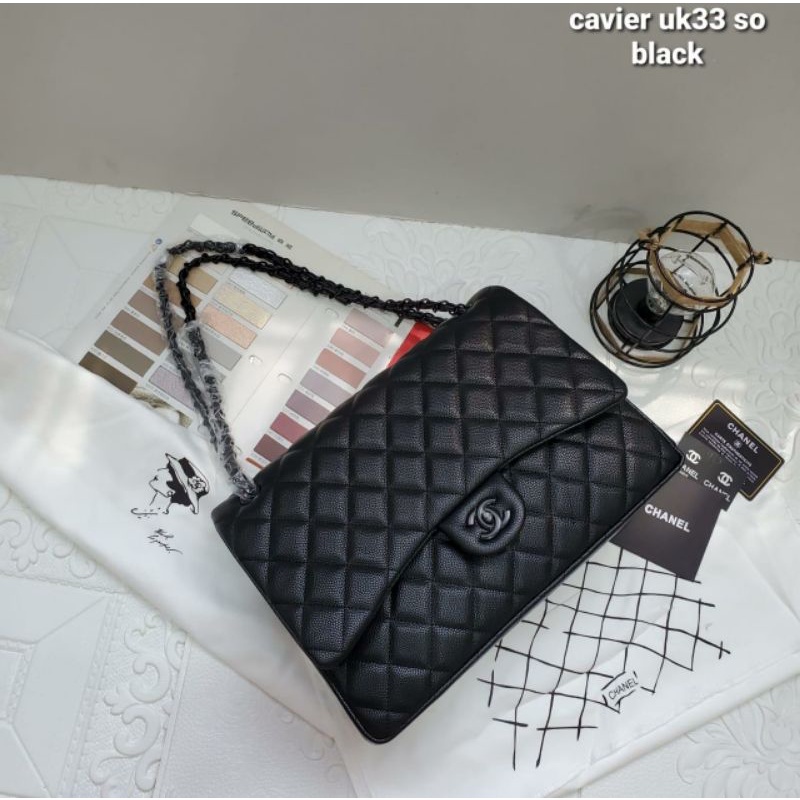 Tas Fashion Wanita Selempang Mhaxi Classic Caviar Jumbo 33cm Paling Murah