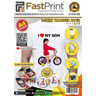  Kertas  Sablon  Transfer  Paper  Glossy Fast Print Terang A4 