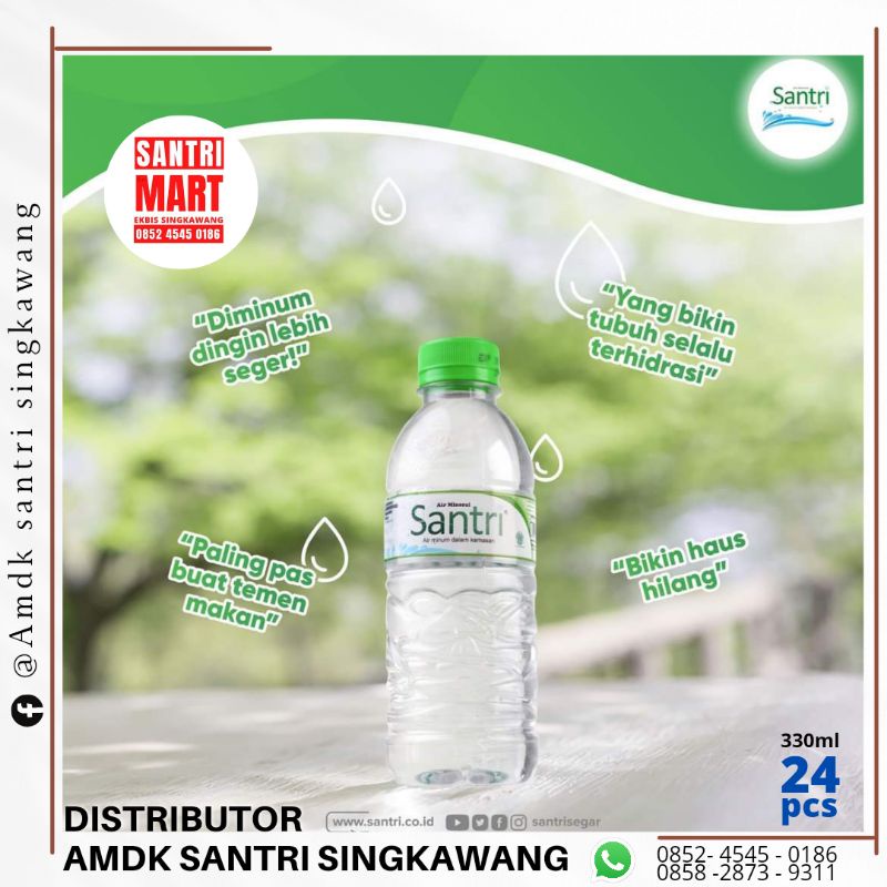 

Air santri 330ml botol mini