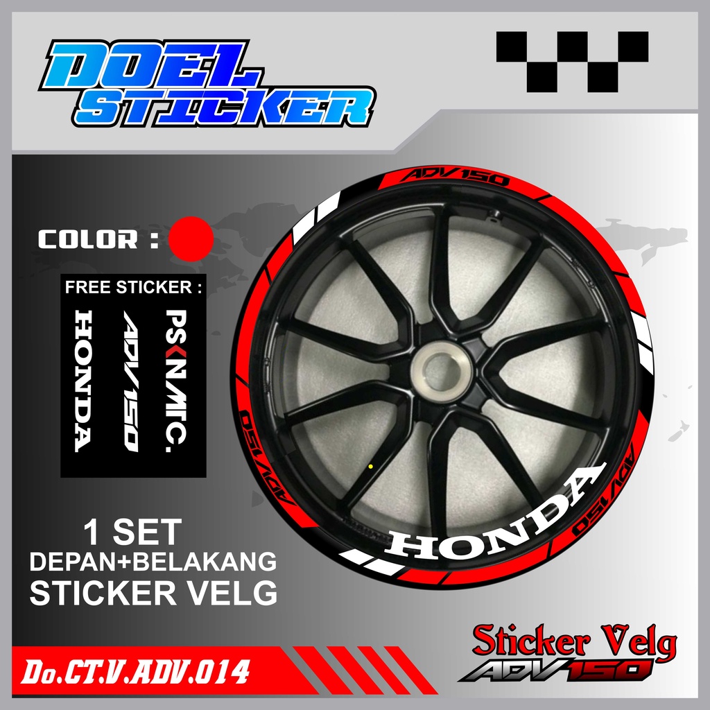 STICKER CUTTING LIST VELG HONDA ADV 150 VARIASI MOTOR DOEL 014