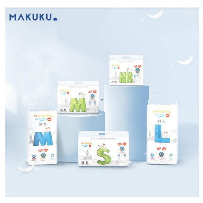 POPOK BAYI MAKUKU PANTS SLIM M32 L34 XL32 XXL28 Tape S38 Pampers Celana Sekali Pakai