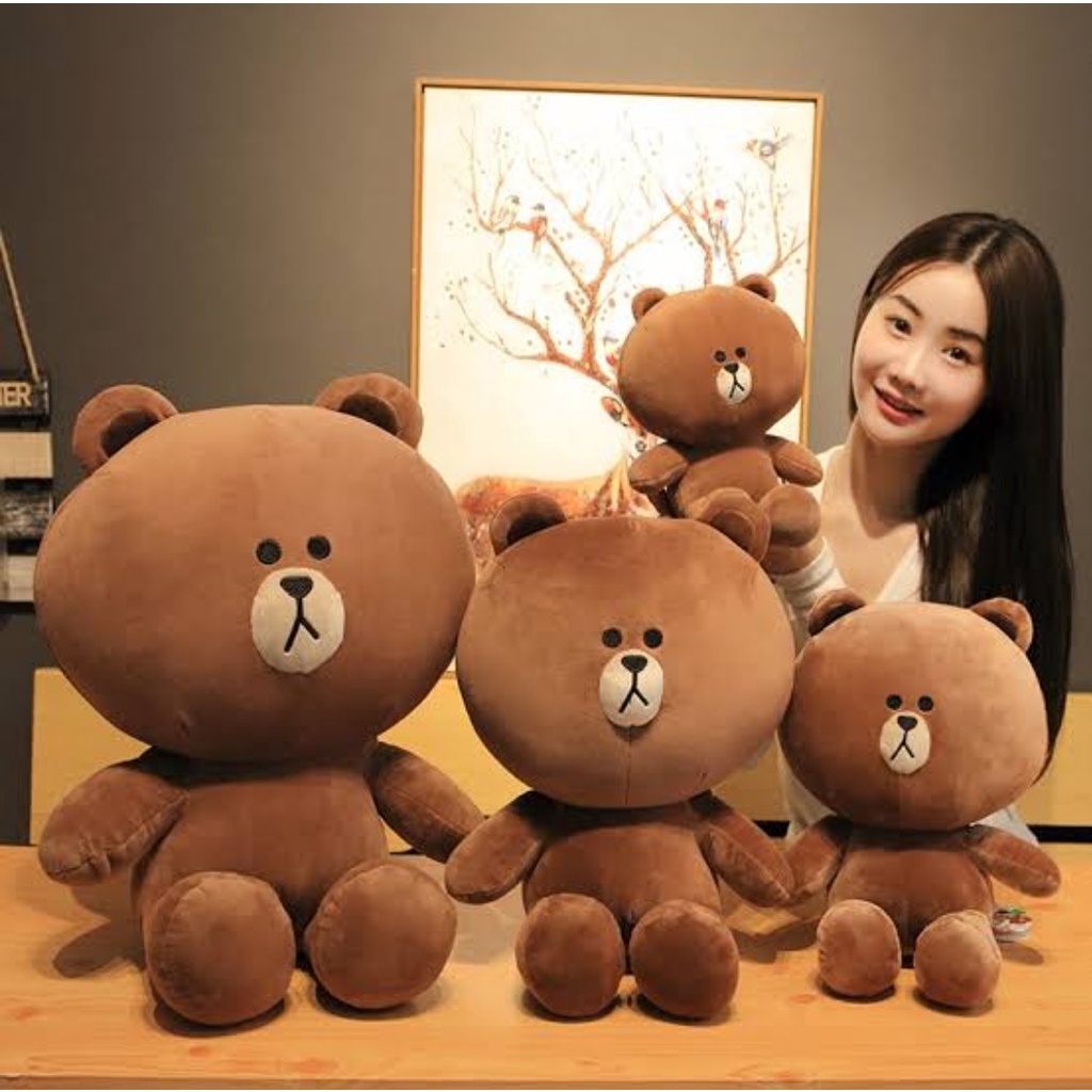 BONEKA LINE ORI BONEKA BROWN BEAR BONEKA CONY BONEKA SALLY BONEKA COCO LUCU Brown & Cony Boneka Terb
