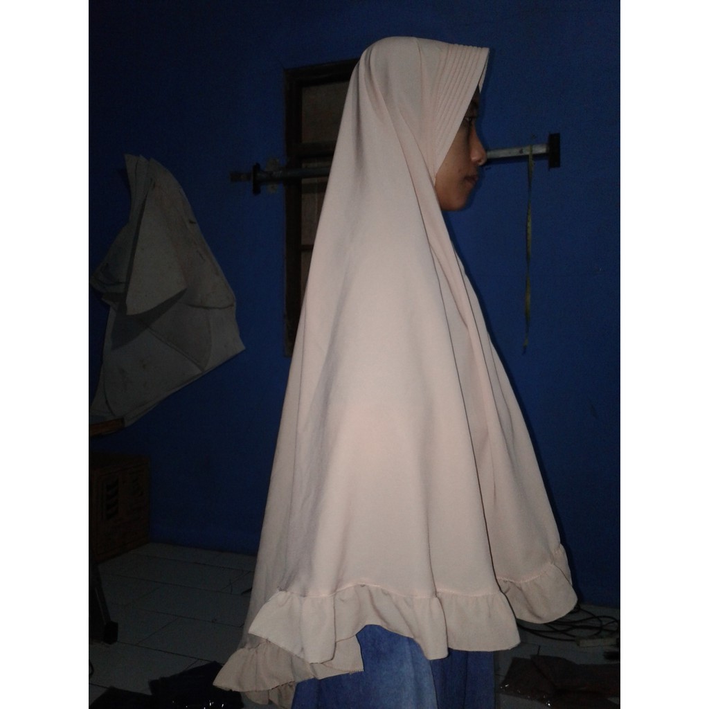 Daily Khimar Jilbab Hijab Kerudung Instan Bergo Jumbo Syari 80 x 110 Pet Antem Simple Penguin wolfis