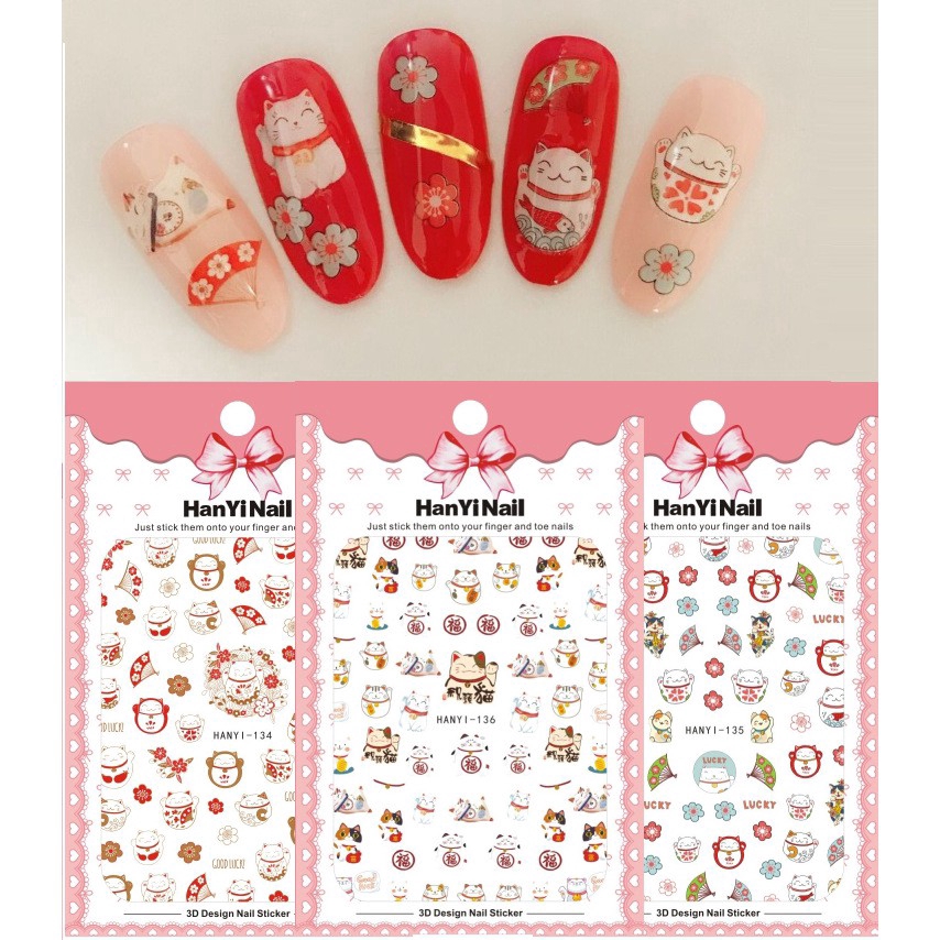 Stiker Kuku Full Cover Bahan Vinyl Gaya Korea Untuk Dekorasi Nail Art