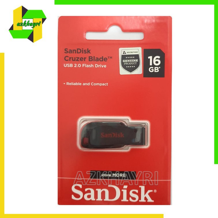 Original SanDisk CZ50 Cruzer Blade USB Flash Disk 16 GB Ori