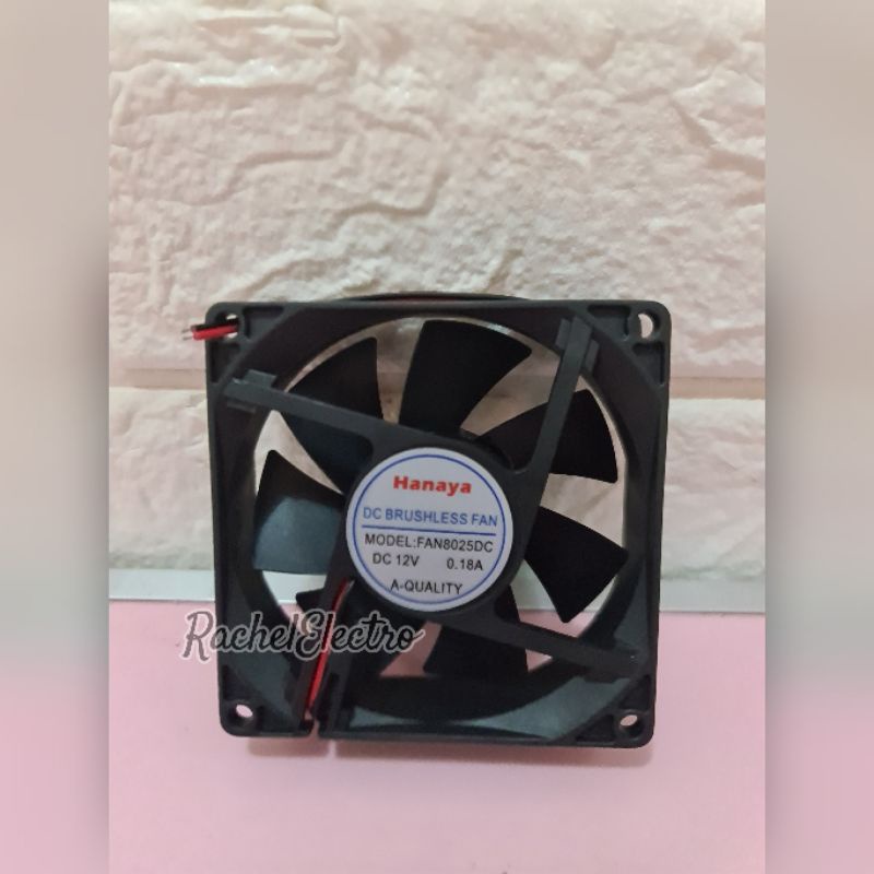 Fan DC Kipas 8cm HANAYA Fan 12V Fan 24V Fan Kipas 8cm Fan DC 12 Vol Fan DC 24 Vol