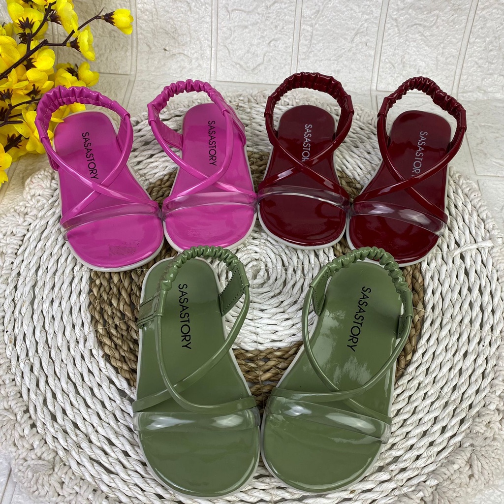 [TAMAN SEPATUKU] SEPATU TRENDY MURAH SENDAL ANAK PESTA JELLY SILANG 1 2 3 TAHUN KAX09