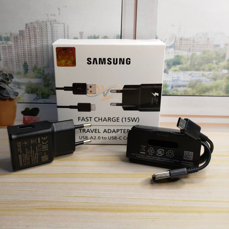 Charger Samsung 15W Original Tipe-C Fast Charging / Charger  S10 S9 S8 A50 A30 M30 M20