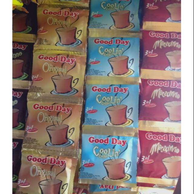

Minuman serbuk kopi "Good day" kecil kemasan renteng