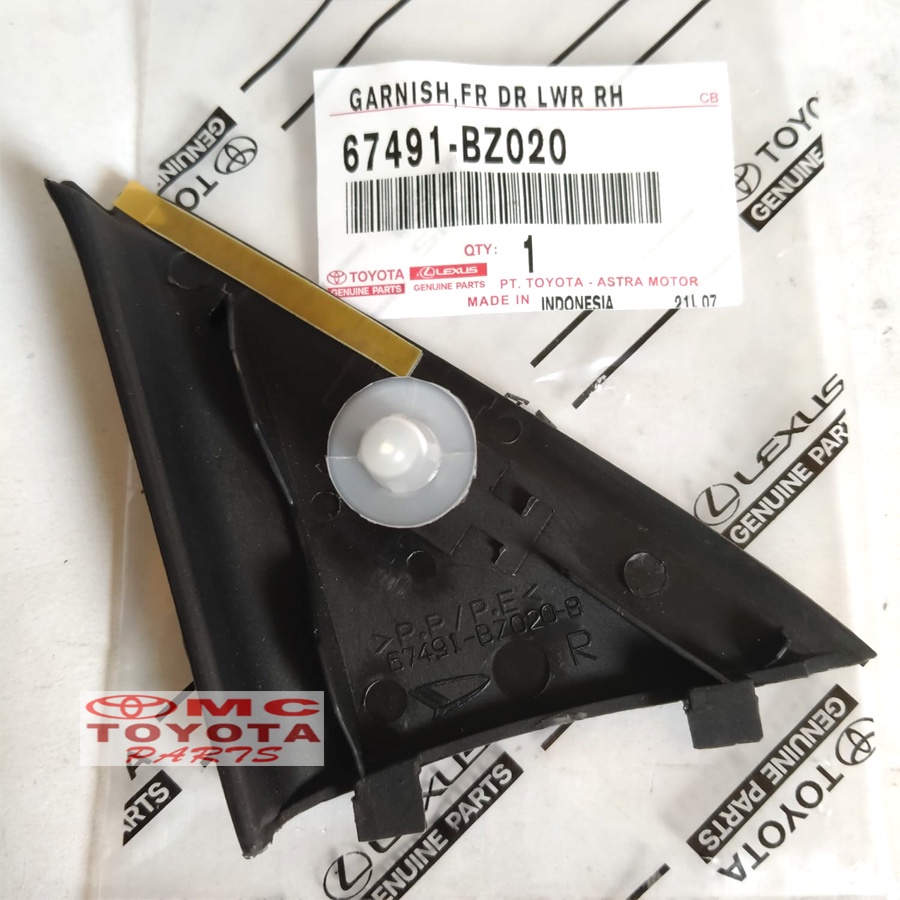 Garnish Pilar Segitiga dalam Depan Kanan Avanza Xenia Old 67491-BZ020