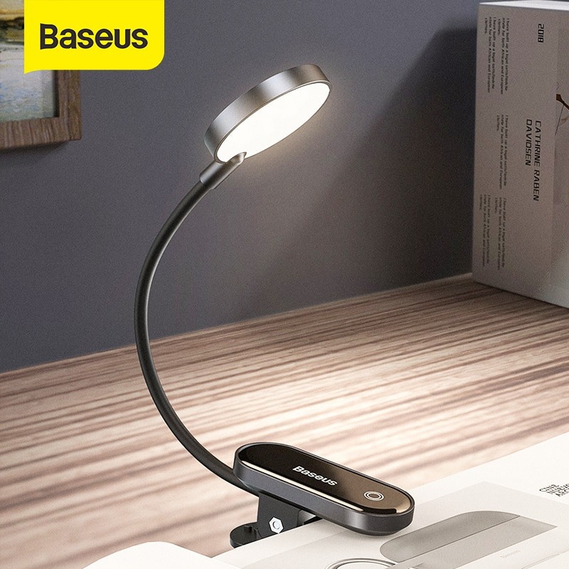 Baseus Comfort Reading Mini Clip Lamp LED Lampu Baca Jepit Clip On Original Baseus