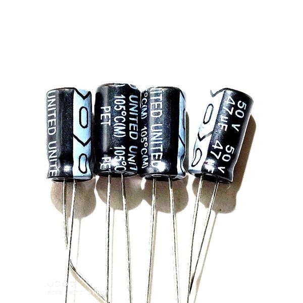 10 pcs ELCO 47 mikro farad/50 v